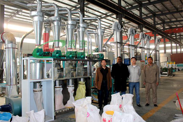 布基納法索訂購60噸玉米磨粉設備運行良好